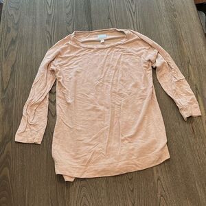 CB Sunday Light Pink Soft Boat Neck Long Sleeve Sweater Size S
